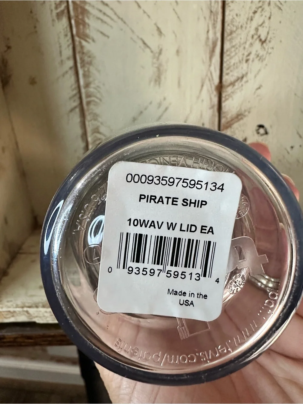 NWT Tervis Pirate Ship Embroidered Patch 10oz Wavy Tumbler Cup with Lid